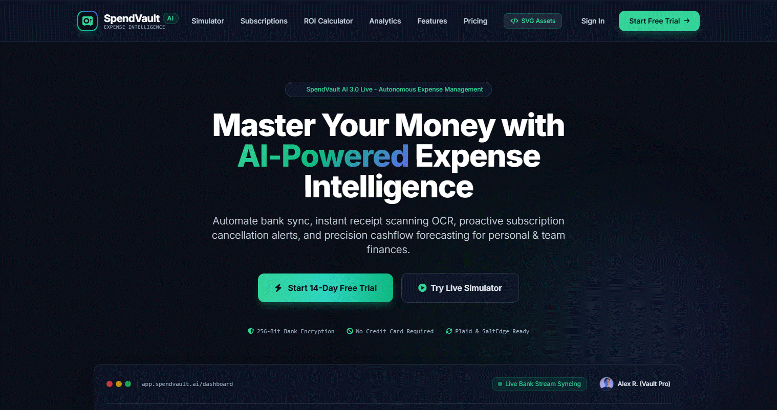 Advanced Expense Tracker website