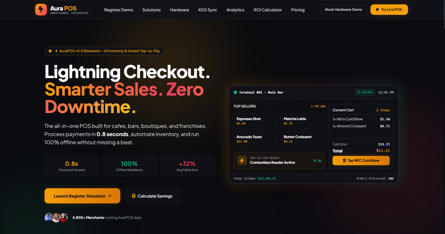 Smart SaaS POS website